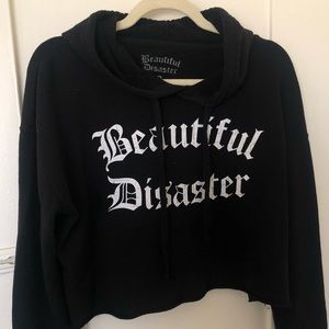 Beautiful Disaster CROPPED hoodie